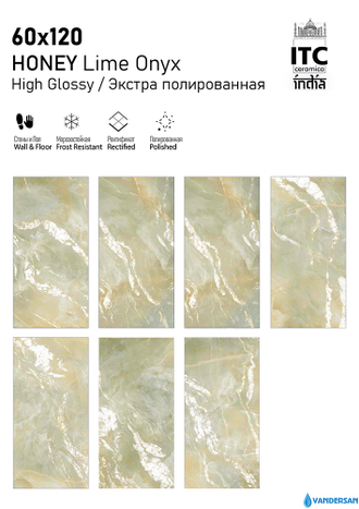 ITC Ceramica Honey Lime High Glossy 60x120 лица