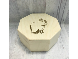 Шкатулка с гравировкой Капибара, Kapibara-san №1