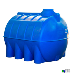 Емкость 5000 литров горизонтальная  синяя