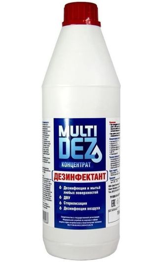 МультиДез концентрат 1 литр (дезинфекция всех поверхностей и инструментов)