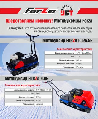 Мотобуксировщик Forza 9.0 л.с. + электростартер