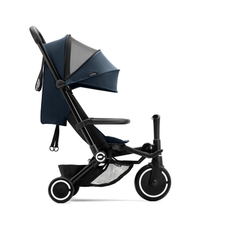Трехколесный складной велосипед-коляска SmarTrike Traveler Midnight Blue