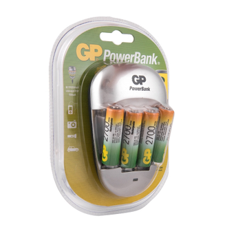 Зарядное устройство GP PB27GS270-2CR4 4 слота в комплекте 4 аккумулятора 2700mAh