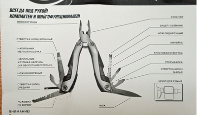 Многофункциональный инструмент ( 15 в 1 ), Б22301