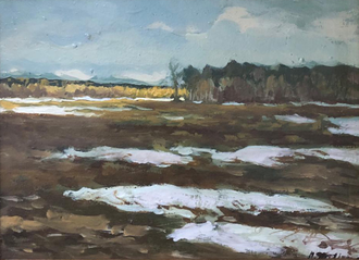 Туржанский Л.В. Пейзаж 1905 г. Картон, масло 21Х29 (1230)