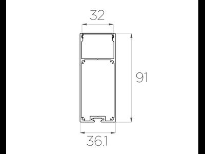 Алюминиевый профиль 4L-3590-S ANOD