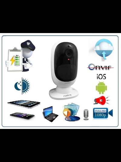 Reolink Argus 2 беспроводная всепогодная Wi-Fi видеокамера на аккумуляторе с DVR, Full HD (до 35 дней)