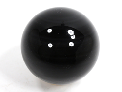 Шар обсидиан чёрный, серебристый, Мексика (40 мм, 76 г) №35798