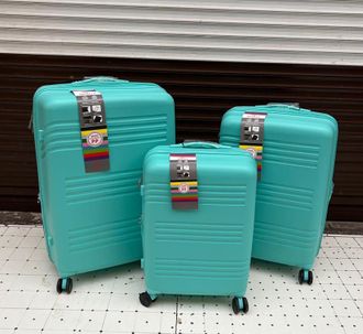 Комплект из 3х чемоданов Impreza Road Полипропилен S,M,L Мятный