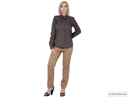 Блузка коричневая Чарми-W2FPB (Акция)