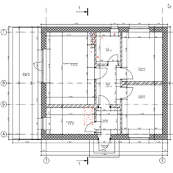 Одноэтажный дом с двумя спальнями 56м² (S56)