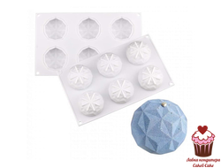 Форма для муссовых десертов Гемма mini 6 шт, силикон, Китай