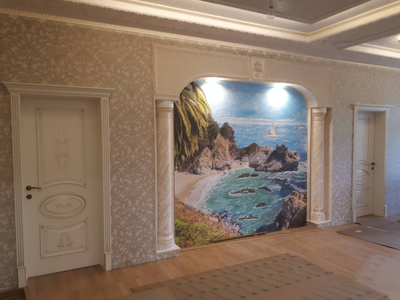 PORTE RICHI (Беларусь). АРБАТ, ПАОЛА (Л63), Ral 9010/ ПАТИНА ЗОЛОТО. ПОЛОТНО ГЛУХОЕ