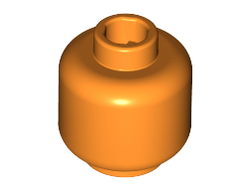 Minifigure, Head Plain - Hollow Stud, Orange (3626c / 4511896)