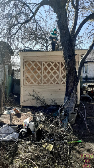 Беседка с хозблоком #22 (Размер 3-2.5-2.2м)