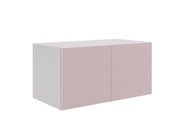 Детская ЗЕФИР - Антресоль двухдверная 118.01 Белое дерево/Пудра розовая