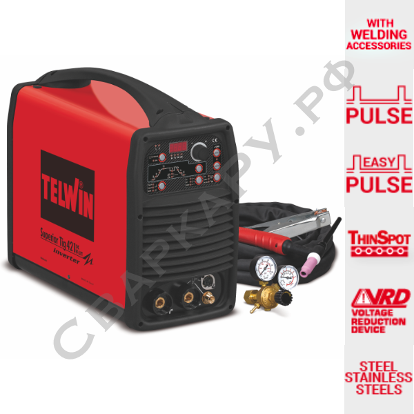 Установка для аргонодуговой сварки Telwin SUPERIOR TIG 421 DC-HF/LIFT