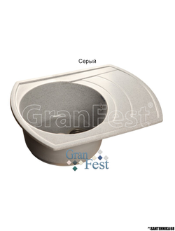 Мойка из искусственного камня Granfest RONDO GF-R650L с сифоном