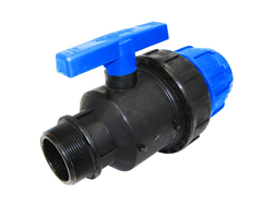 Кран шаровый ПНД 25*1/2" Нр [48004]