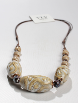Колье "Керамические бусины 5"