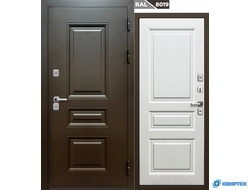 Дверь входная металлическая с терморазрывом Luxor Термо Классика Муар 8019 в Челябинске | КВИРТЕК