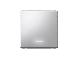 Systeme Electric ArtGallery Алюминий Выключатель 1-клавишный с подсветкой, сх.1а, 10АХ, механизм