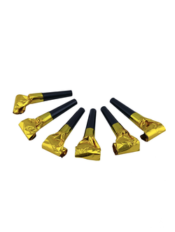 Язычки-гудки Золотые 6 шт