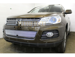 Защита радиатора Zotye T600 2016- (3 частей) chrome верх