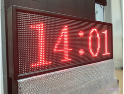 Уличные часы-[88:88]-t-370х1010мм (красный)