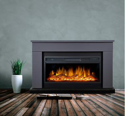 Линейный камин Bergen серый графит