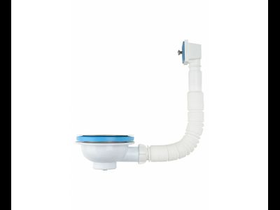 Выпуск 3 1/2" с пластиковой решеткой, прямоугольным переливом, PNV305-10-MR [58947]