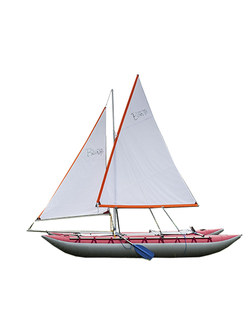 Надувной катамаран с парусом Валдай 4