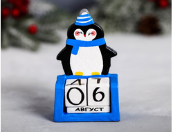 Вечный календарь новогодний «Пингвин» 9 х 4 х 11,5 см