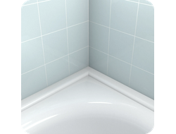 Акриловый плинтус бордюр для ванной BNV ПШ36 12х36х1800мм Белый прямой