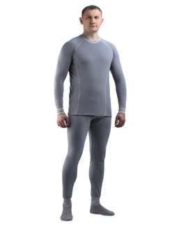 Термобельё в комплекте (фуфайка. кальсоны) EcoDry RealMan (серый.)