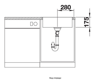 Мойка Blanco ZEROX 500-IF/A с отв. арм. InFino, Durinox