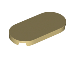 Tile, Round 2 x 4 Oval, Tan (66857 / 6294716)