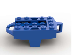 Vehicle, Base 4 x 5 Roller Coaster Car with Dark Bluish Gray Wheels 26021 / 24869, Blue (26021c01)