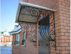 Козырек кованый фото - Арт 031