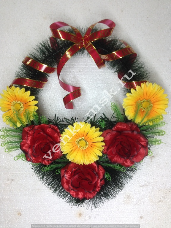 Венок на крест своими руками