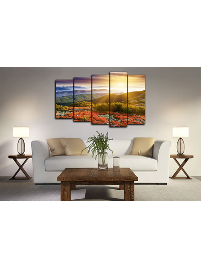 Модульная картина "Горный кустарник"