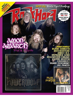 Rock Hard Magazine July 2013 Amon Amarth, Powerwolf, Black Sabbath, Jeff Hanneman, Queensriche Inside