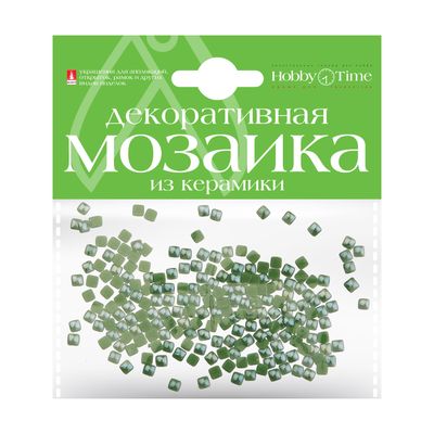 Мини мозаика из керамики 4х4 мм 200шт тонкая Зеленая