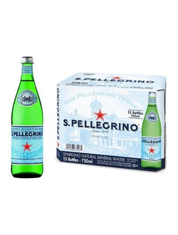 Вода минеральная S.Pellegrino газированная 0.75 л