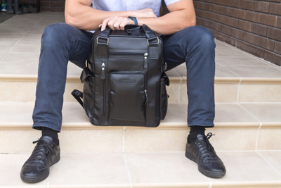 Кожаный рюкзак Corruda black (арт. 3092-01)