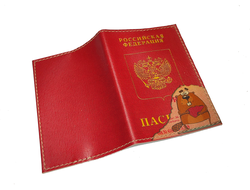Обложка на паспорт с принтом "Бобёр"