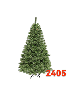 Елка искусственная #2405 размер: 2.1 м (разборная, материал ПВХ, металлическая подставка)