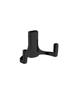 Крючок R17 со скрытым креплением, 2-х рожковый, черный