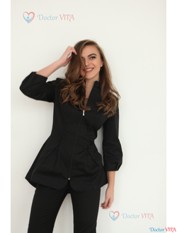 БЛУЗА DOCLIKE DL422 (черный, белый, синий, бордо)