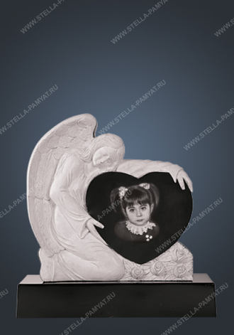 Элитный памятник ангел с сердцем